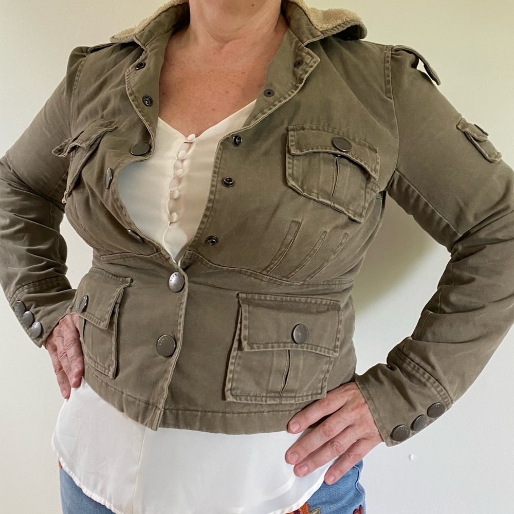 Rampage Fur Trim Collar Jacket